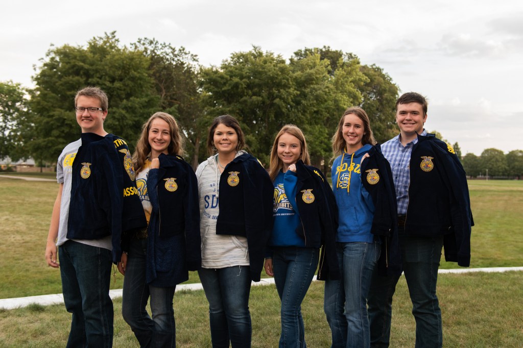 FFA officers holding jackets